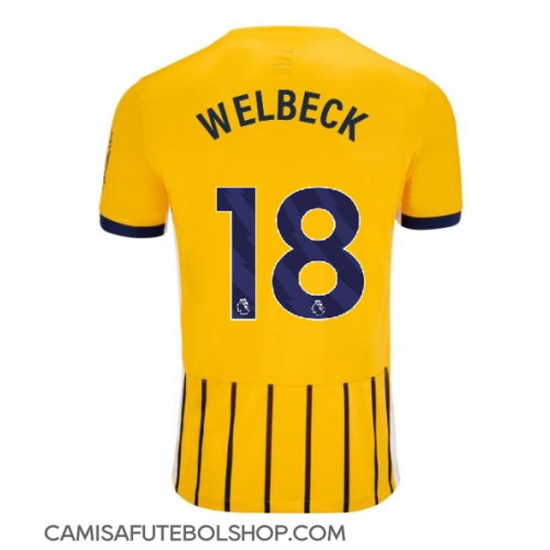 Camisa de time de futebol Brighton Danny Welbeck #18 Replicas 2º Equipamento 2024-25 Manga Curta